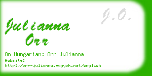 julianna orr business card